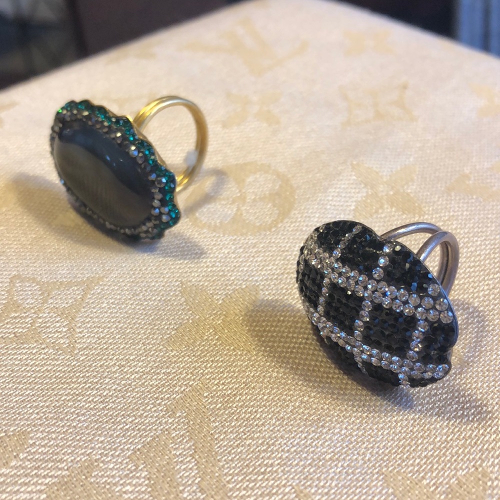 Silver Crystal Rings - Picture 2 of 4